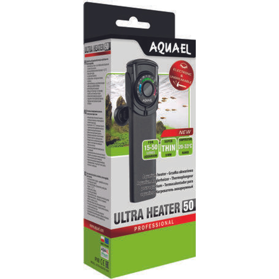 Aquael Ultra Heater 50w - törésálló műanyag hőfokszabályzós