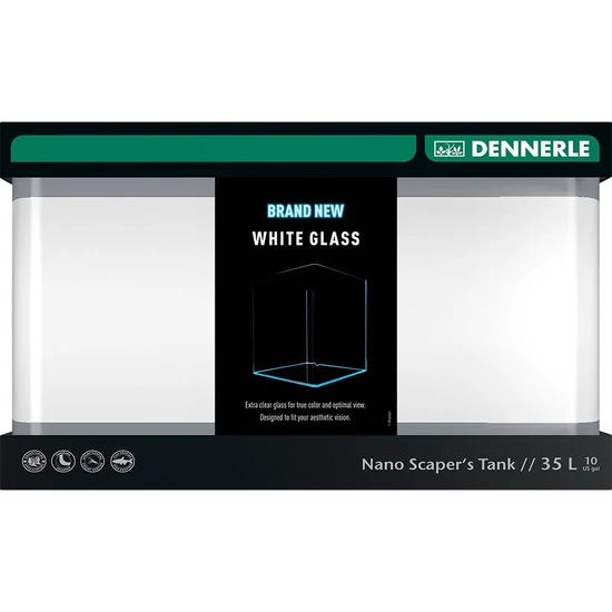 Dennerle Scaper's Tank Opti-White akvárium fedlappal, alátét szivaccsal - 35 l