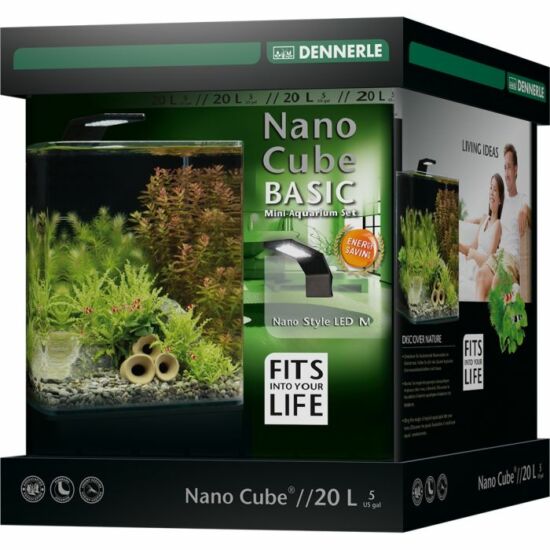 Dennerle NanoCube Basic akvárium szett - szűrővel, Style LED M lámpával - 20 liter
