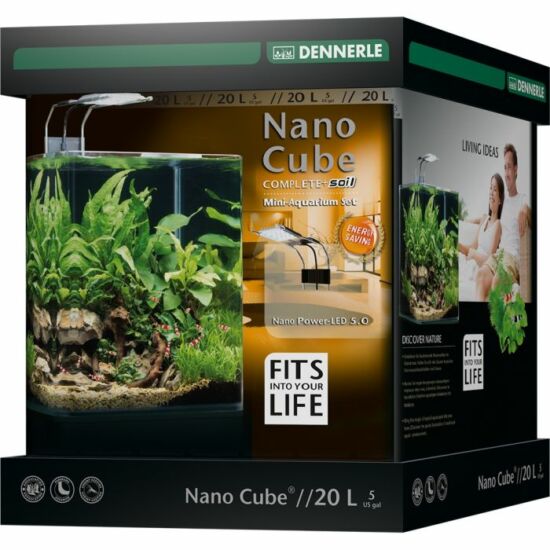 Dennerle NanoCube Complete+ SOIL - Power LED 5.0 - komplett akvárium szett - 20 liter