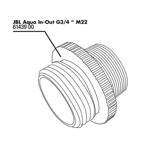 JBL Aqua In-Out Metall Adatpter G3/4 M28/M22