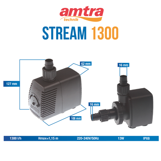 AMTRA Stream 1300 - szivattyú 1300 l/h