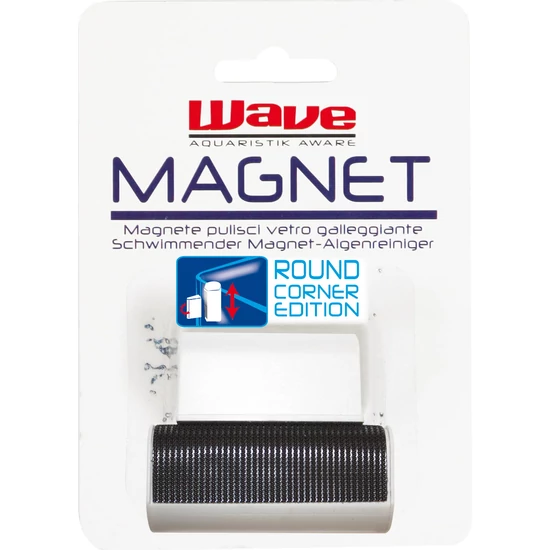 Wave MAGNET RC - algakaparó hajlított élű akváriumokhoz  - lebegő 5 mm-es üvegig