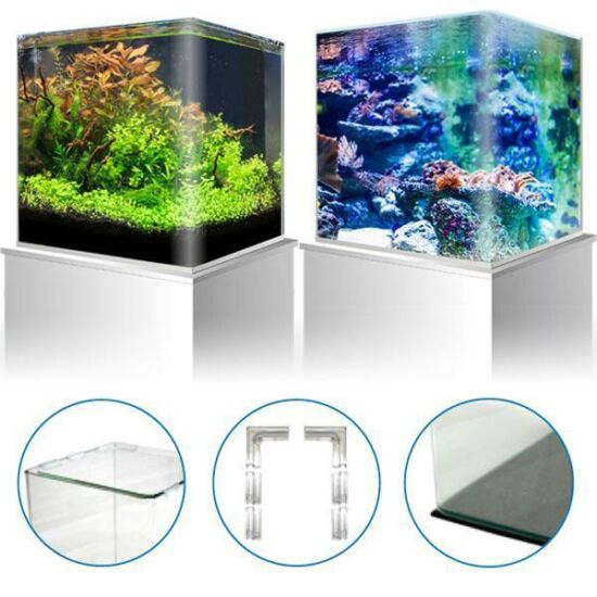 AMTRA NANOTANK 30 (30x30x35cm)  - hajlított élű akvárium, üvegtetővel