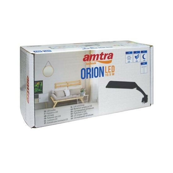 AMTRA ORION LED Lámpa 6.3W / 389 LUMEN -fekete - csíptethető LED lámpa