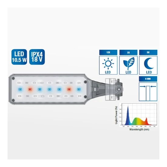 AMTRA ORION LED Lámpa 10.5W / 613 LUMEN fekete  - csíptethető LED lámpa