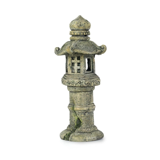 Pagoda kő lámpás Hindu 10x10x22cm