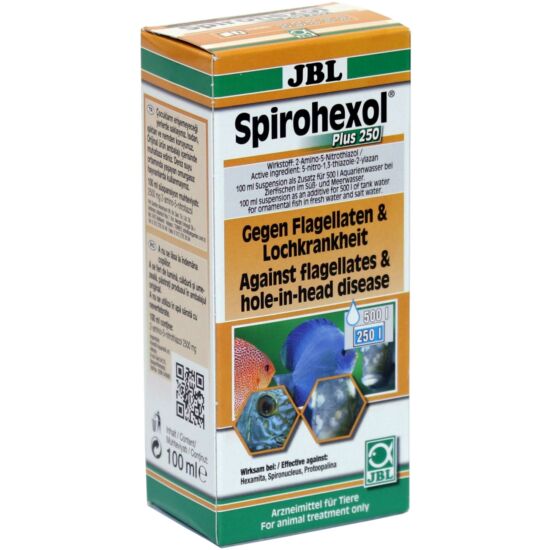 JBL Spirohexol Plus 250 100ml - akváriumi gyógyszer ostoros fajok és hexamiták ellen