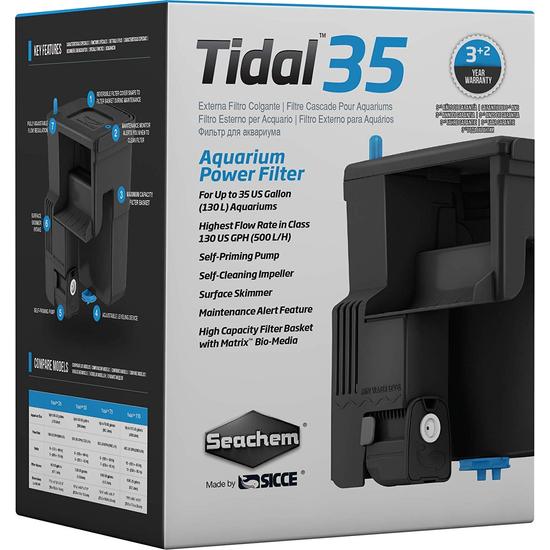 Seachem Tidal 35 akasztós szűrő felszíntisztítóval