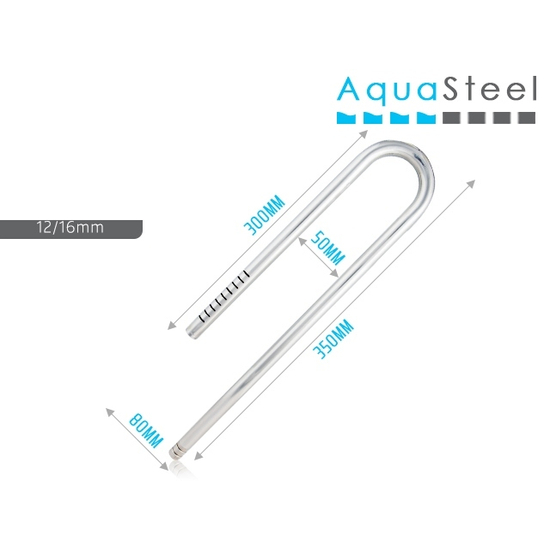 AquaSteel befolyó fém hossz: 35cm  12/16MM