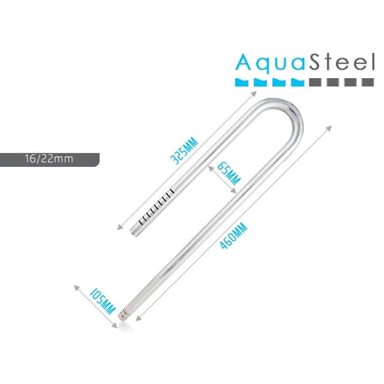 AquaSteel befolyó fém hossz: 35cm  16/22MM