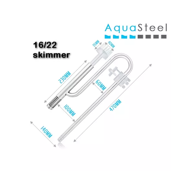 AquaSteel fém vízfelszíntisztító és befolyó 16/22MM tömlőhöz