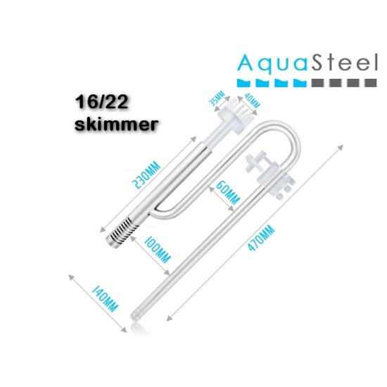 AquaSteel fém vízfelszíntisztító és befolyó 16/22MM tömlőhöz