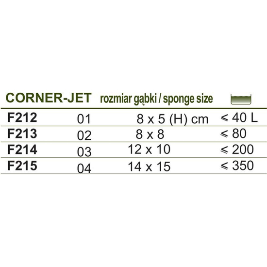 Happet Jet 02 sarok szivacsszűrő - légpumpás szűrő