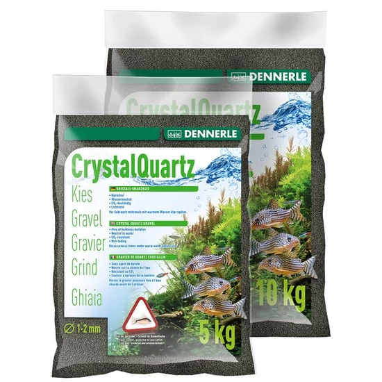 Dennerle Quartz Gravel fekete dekorkavics - 10 kg