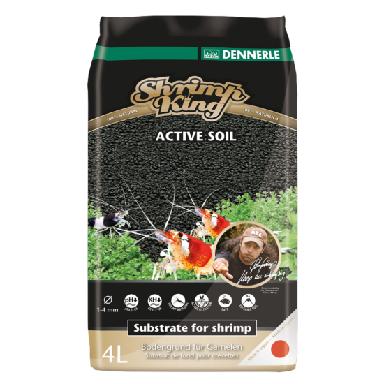 Dennerle ShrimpKing Active Soil 4L garnéla talaj