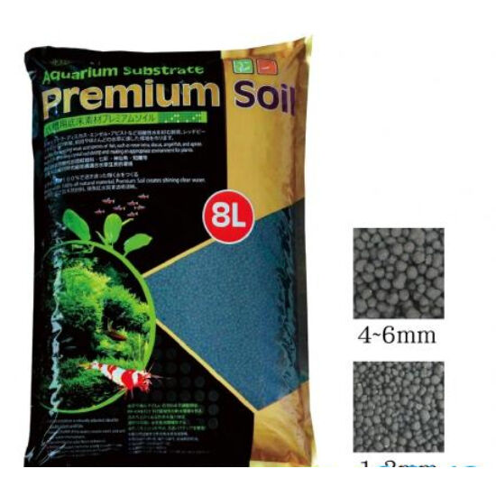 ISTA  Aquarium Substrate Premium Soil 8L / M - prémium minőségű növényi fedőtalaj 1-3 mm